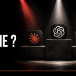 Benchmark IA : podium avec les logos Claude, GPT et Gemini