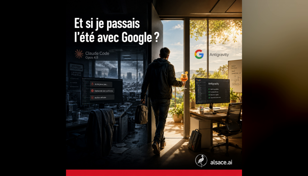 Developpeur quittant Claude Opus 4.8 pour Google Antigravity